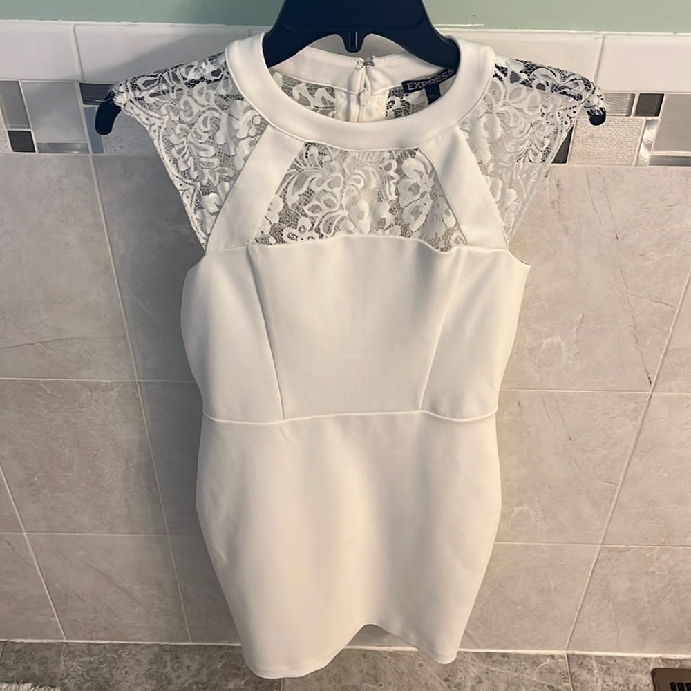 White Express Cocktail Dress